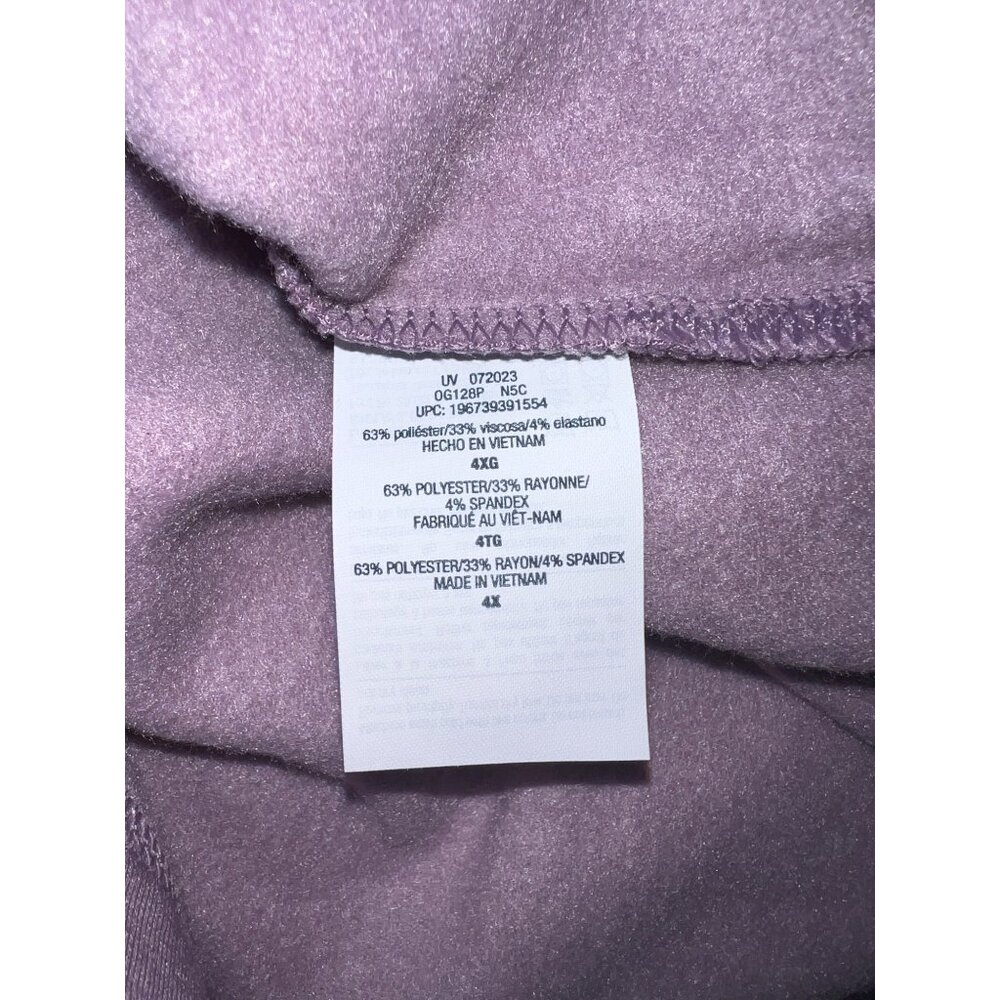 Hanes Originals Lavender 3/4 Sleeve Pullover Sweatshirt 4X Relaxed Fit Soft - Picture 4 of 5